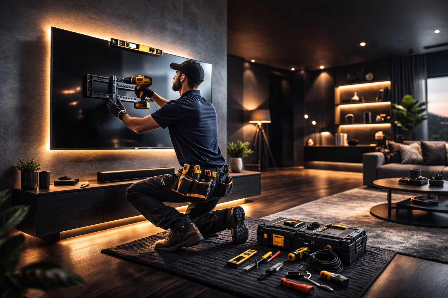 Professional TV Installation Team